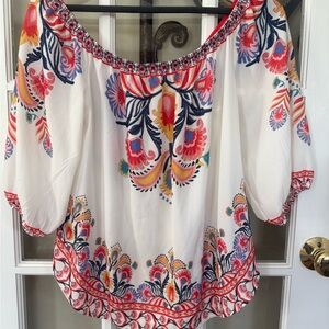 Jealous Tomato Multicolor Off-Shoulder Blouse